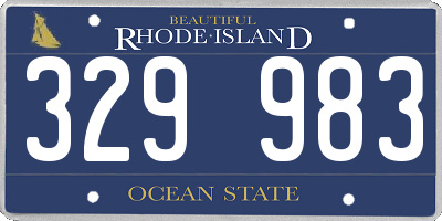 RI license plate 329983