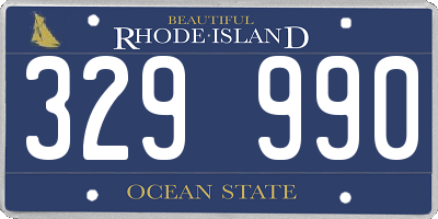 RI license plate 329990