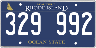 RI license plate 329992