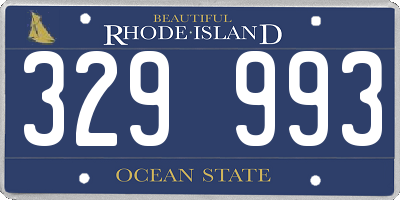 RI license plate 329993