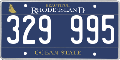 RI license plate 329995