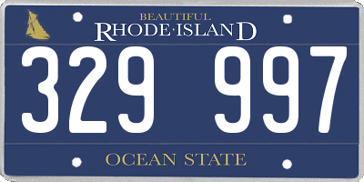 RI license plate 329997