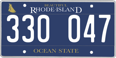 RI license plate 330047