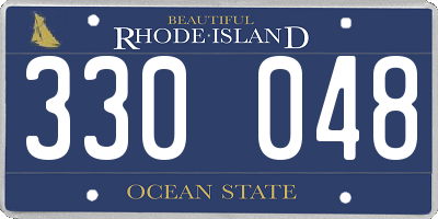 RI license plate 330048