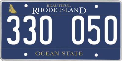 RI license plate 330050
