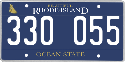 RI license plate 330055