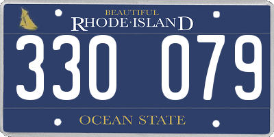 RI license plate 330079