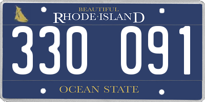 RI license plate 330091