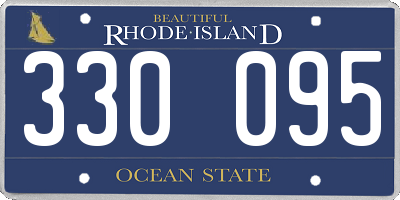 RI license plate 330095