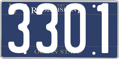 RI license plate 3301