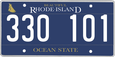 RI license plate 330101