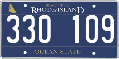 RI license plate 330109