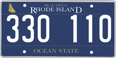 RI license plate 330110