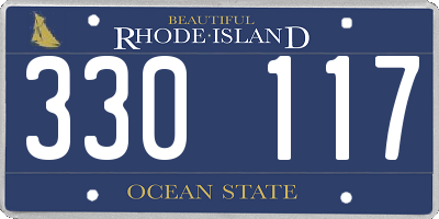 RI license plate 330117