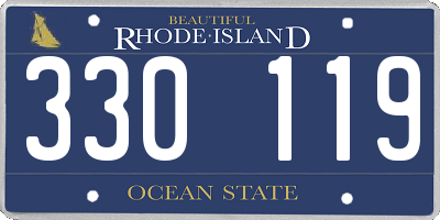RI license plate 330119