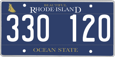 RI license plate 330120