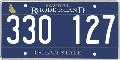 RI license plate 330127
