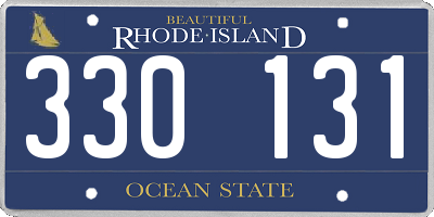 RI license plate 330131