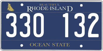 RI license plate 330132