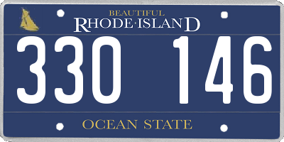 RI license plate 330146