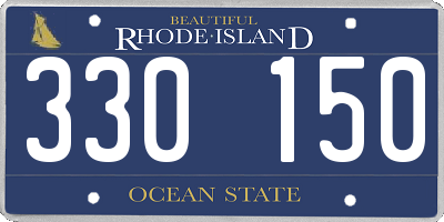 RI license plate 330150
