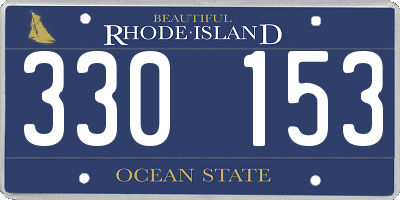 RI license plate 330153