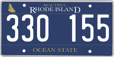 RI license plate 330155