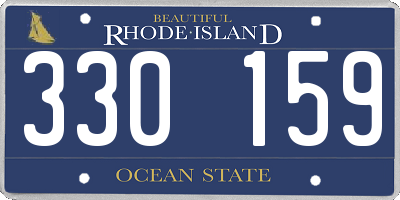 RI license plate 330159