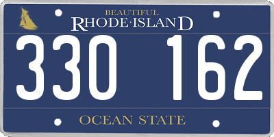 RI license plate 330162