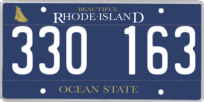RI license plate 330163
