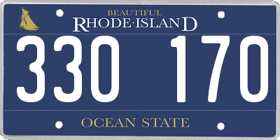 RI license plate 330170