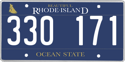 RI license plate 330171