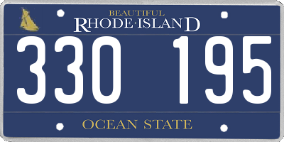 RI license plate 330195