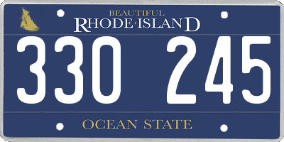 RI license plate 330245