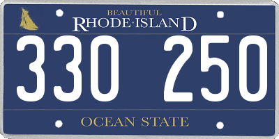 RI license plate 330250