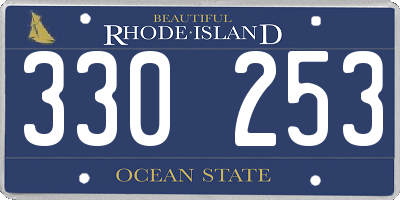 RI license plate 330253
