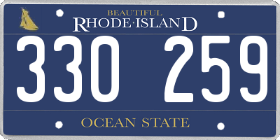 RI license plate 330259