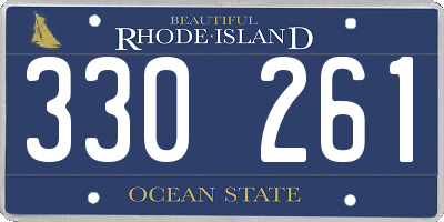 RI license plate 330261
