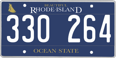RI license plate 330264