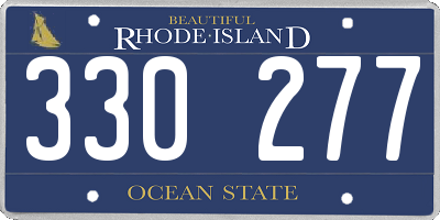 RI license plate 330277