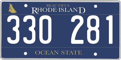 RI license plate 330281