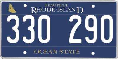 RI license plate 330290