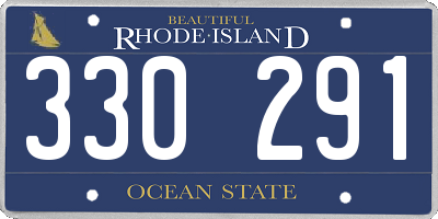 RI license plate 330291