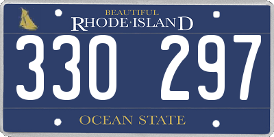 RI license plate 330297