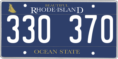 RI license plate 330370