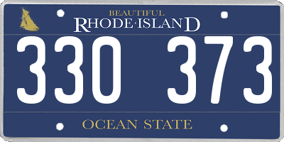 RI license plate 330373