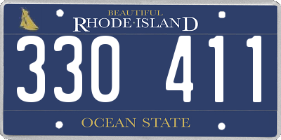 RI license plate 330411