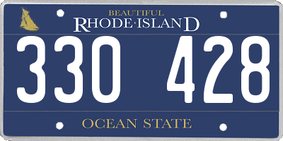 RI license plate 330428