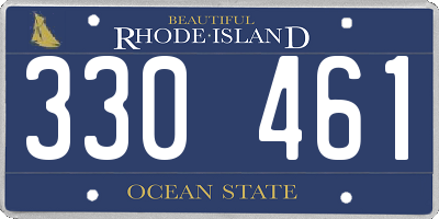 RI license plate 330461