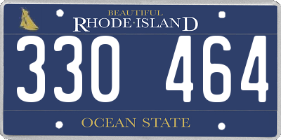 RI license plate 330464